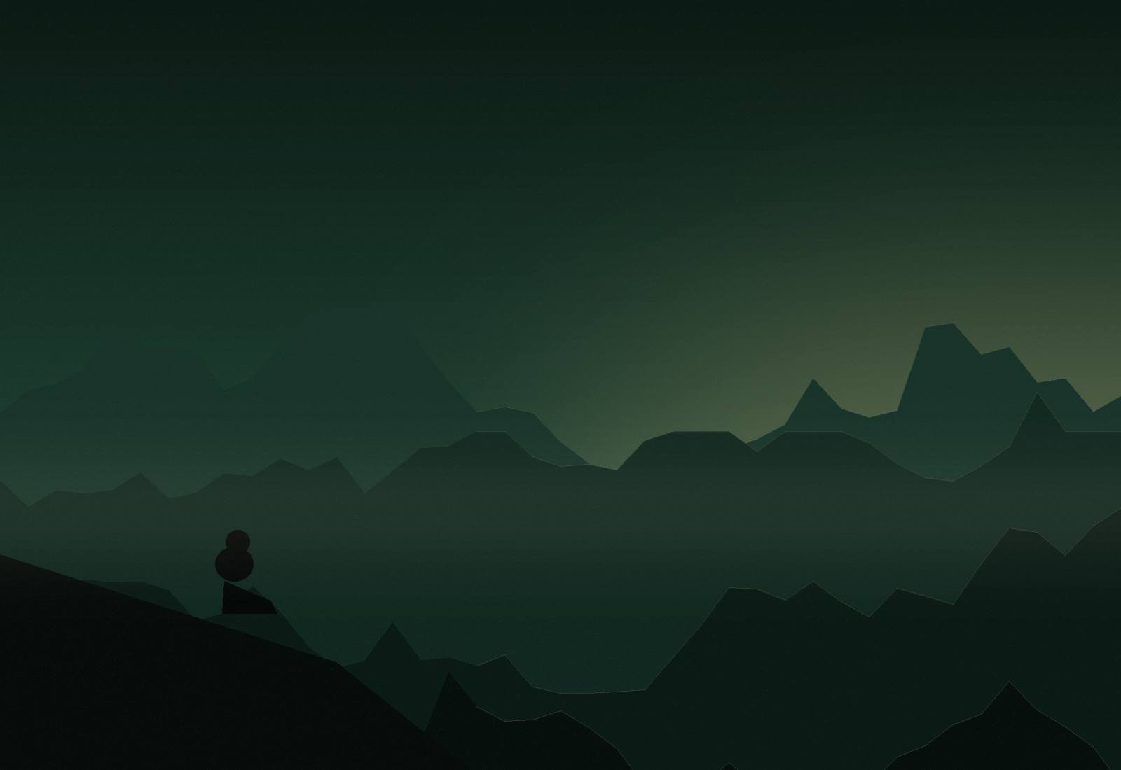 A lone figure at a mountain summit at dawn.